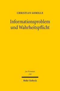 Produktbild: Informationsproblem und Wahrheitspflicht