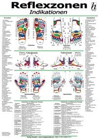Produktbild: Reflexzonen-Therapie Mini-Poster - Indikationen DIN A4