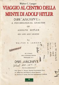Produktbild: Viaggio al centro della mente di Adolf Hitler