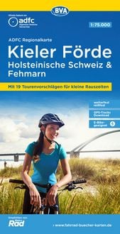 Produktbild: BVA ADFC Regionalkarte Kieler F&ouml;rde Holsteinische Schweiz & Fehmarn 1:75.000