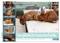 Produktbild: Eine gl&uuml;ckliche Kaninchenfamilie (Tischkalender 2026 DIN A5 quer), CALVENDO Monatskalender