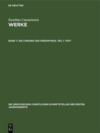 Produktbild: Die Chronik des Hieronymus, Teil 1: Text