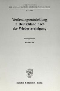Produktbild: Verfassungsentwicklung in Deutschland nach der Wiedervereinigung.