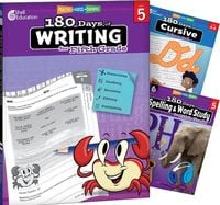 Produktbild: 180 Days(r) Writing, Spelling, & Cursive Grade 5: 3-Book Set