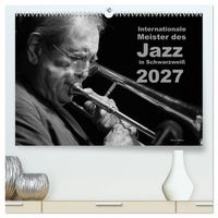 Produktbild: Internationale Meister des Jazz in Schwarzwei&szlig; (hochwertiger Premium Wandkalender 2027 DIN A2 quer), Kunstdruck in Hochglanz