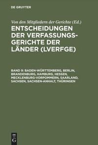 Produktbild: Baden-W&uuml;rttemberg, Berlin, Brandenburg, Hamburg, Hessen, Mecklenburg-Vorpommern, Saarland, Sachsen, Sachsen-Anhalt, Th&uuml;ringen