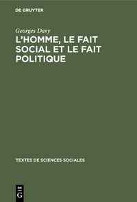 Produktbild: L'homme, le fait social et le fait politique