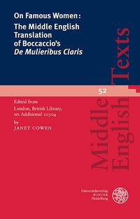 Produktbild: On Famous Women: The Middle English Translation of Boccaccio&rsquo;s &lsquo;De Mulieribus Claris&rsquo;