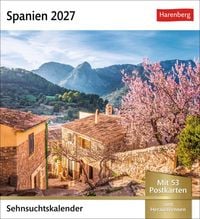 Produktbild: Spanien Sehnsuchtskalender 2027 - Wochenkalender mit 53 Postkarten