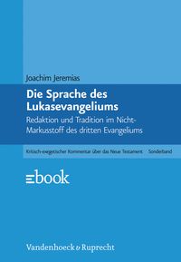 Produktbild: Die Sprache des Lukasevangeliums