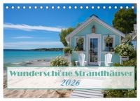 Produktbild: Wundersch&ouml;ne Strandh&auml;user (Tischkalender 2026 DIN A5 quer), CALVENDO Monatskalender