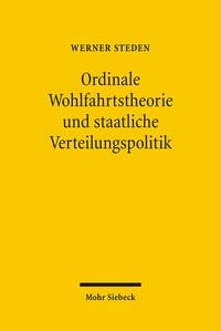 Produktbild: Ordinale Wohlfahrtstheorie und staatliche Verteilungspolitik