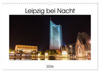 Produktbild: Leipzig bei Nacht (Wandkalender 2026 DIN A3 quer), CALVENDO Monatskalender