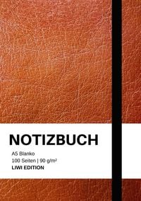 Produktbild: Notizbuch A5 blanko - 100 Seiten 90g/m&sup2; - Soft Cover Braun