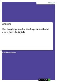 Produktbild: Das Projekt gesunder Kindergarten anhand eines Praxisbeispiels