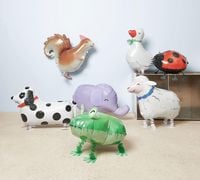 Produktbild: Folienballon Airwalker, Gans, 1 Ballon + 4-DIY Teile, 47 x 43 x 18 cm
