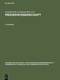 Produktbild: Medienwissenschaft. 2. Teilband