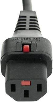 Produktbild: Kash Kaltger&auml;te-Anschlusskabel Kaltger&auml;te-Buchse C13 - Schutzkontakt-Winkelstecker Schwarz 3.00 m 1 St.