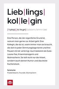 Produktbild: Lieblingskollegin Notizbuch Geschenkbuch: Die Definition einer besonderen Verbundenheit