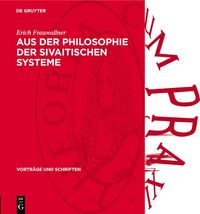 Produktbild: Aus der Philosophie der sivaitischen Systeme