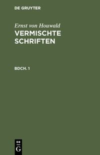 Produktbild: Vermischte Schriften. Bdch. 1
