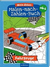 Produktbild: Mein dickes Malen-nach-Zahlen-Buch &ndash; Fahrzeuge