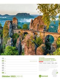 Deutschland ist wanderbar! Komoot - Wochenplaner Kalender 2023