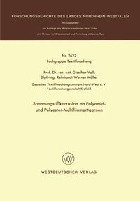 Produktbild: Spannungsri&szlig;korrosion an Polyamid- und Polyester-Multifilamentgarnen