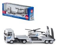 Produktbild: Siku 1759 - MAN LKW mit Polizei-Helikopter, silber, 175 x 36 x 44 mm