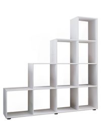 Produktbild: Holz Stand Treppenregal Regal 10 F&auml;cher Napoli