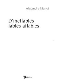 Produktbild: D ineffables fables affables