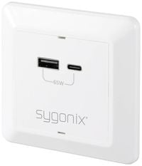 Bild vom Artikel Sygonix SY-5251910  USB-Ladesteckdose  Überspannungsschutz, mit USB-C®, mit USB-Ladeausgang  Weiß vom Autor 