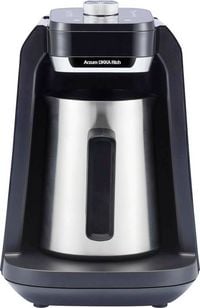 Produktbild: arzum ESPRESSOKANNE mit und WASSERTANK Kaffeemaschine Chrom Fassungsverm&ouml;gen Tassen=5 mit Milchaufsch&auml;umd&uuml;se