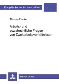 Produktbild: Arbeits- und sozialrechtliche Fragen von Zweitarbeitsverh&auml;ltnissen