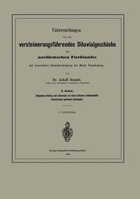 Produktbild: Untersuchungen &uuml;ber die versteinerungsf&uuml;hrenden Diluvialgeschiebe des norddeutschen Flachlandes mit besonderer Ber&uuml;cksichtigung der Mark Brandenburg