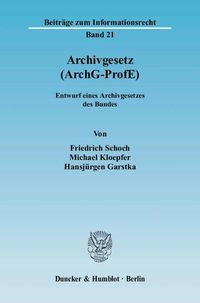 Produktbild: Archivgesetz (ArchG-ProfE).