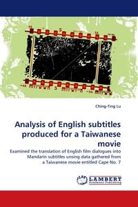 Produktbild: Analysis of English subtitles produced for a Taiwanese movie