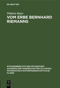 Produktbild: Vom Erbe Bernhard Riemanns
