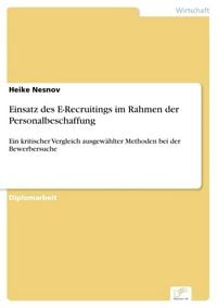 Produktbild: Einsatz des E-Recruitings im Rahmen der Personalbeschaffung
