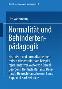 Produktbild: Normalit&auml;t und Behindertenp&auml;dagogik