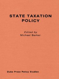 Produktbild: State Taxation Policy and Economic Growth