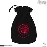 Produktbild: Pegasus QWO98215 - Game of Thrones, Targaryen, schwarz, W&uuml;rfelbeutel, 16,5cm
