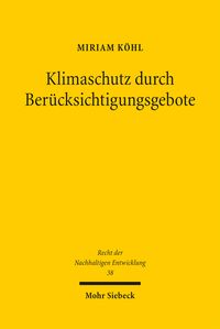 Produktbild: Klimaschutz durch Ber&uuml;cksichtigungsgebote