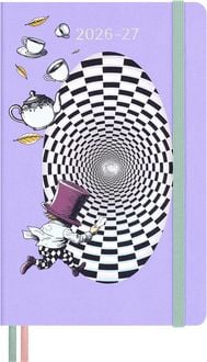 Produktbild: Moleskine Alice im Wunderland 18 Monate Wochen-Notizkalender 2026/2027, L/A5, 1 Wo = 1 Seite, fester Einband
