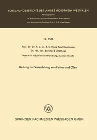 Produktbild: Beitrag zur Veredelung von Fetten und &Ouml;len
