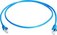 Produktbild: Teleg&auml;rtner 100009129 RJ45 Patchkabel CAT 6a S/FTP 50.00 m Blau Flammwidrig, Halogenfrei, UL-zertifiziert 1 St.