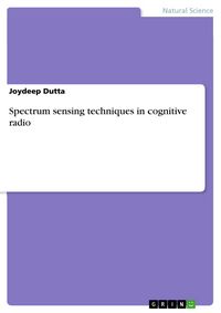 Produktbild: Spectrum sensing techniques in cognitive radio