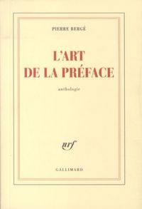 Produktbild: L'art de la pr&eacute;face: anthologie