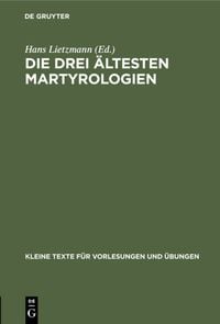 Produktbild: Die drei &auml;ltesten Martyrologien