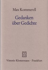 Produktbild: Gedanken &uuml;ber Gedichte